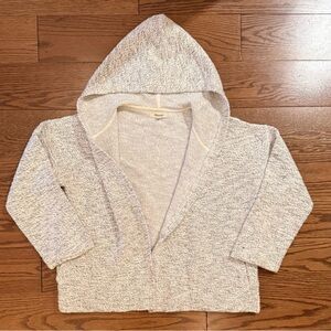 Madewell Heathered Cream Hooded Cardigan